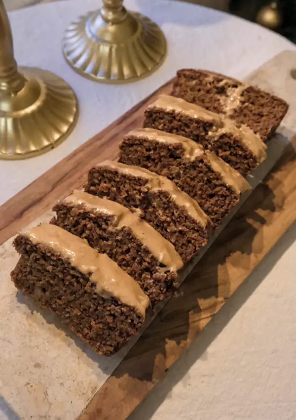 Gingerbread Banana Bread with Chai Frosting