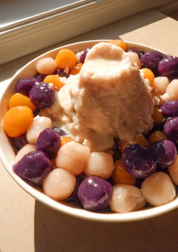 Taiwanese Taro & Sweet Potato Balls Dessert